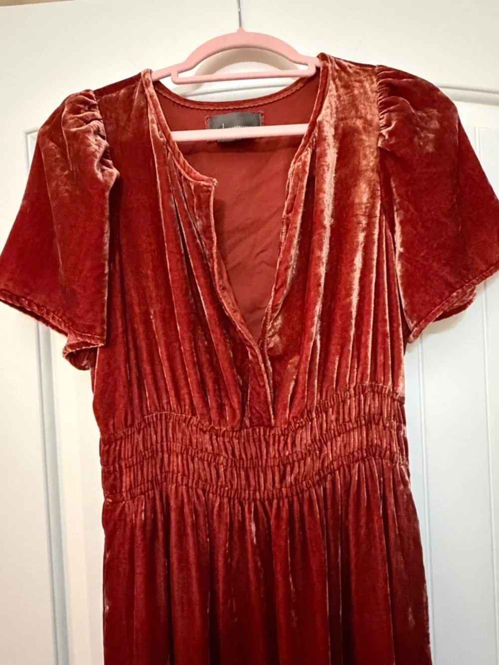 Anthropologie Velvet Maxi Dress in Deep Wine Red - Picture 12 of 16